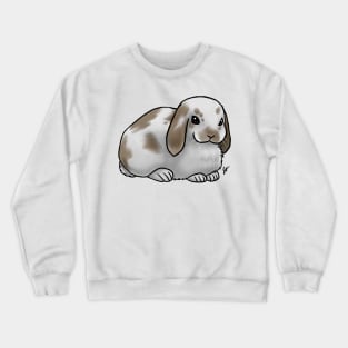 Small Mammal - Rabbit - Holland Lop Brown and White Crewneck Sweatshirt